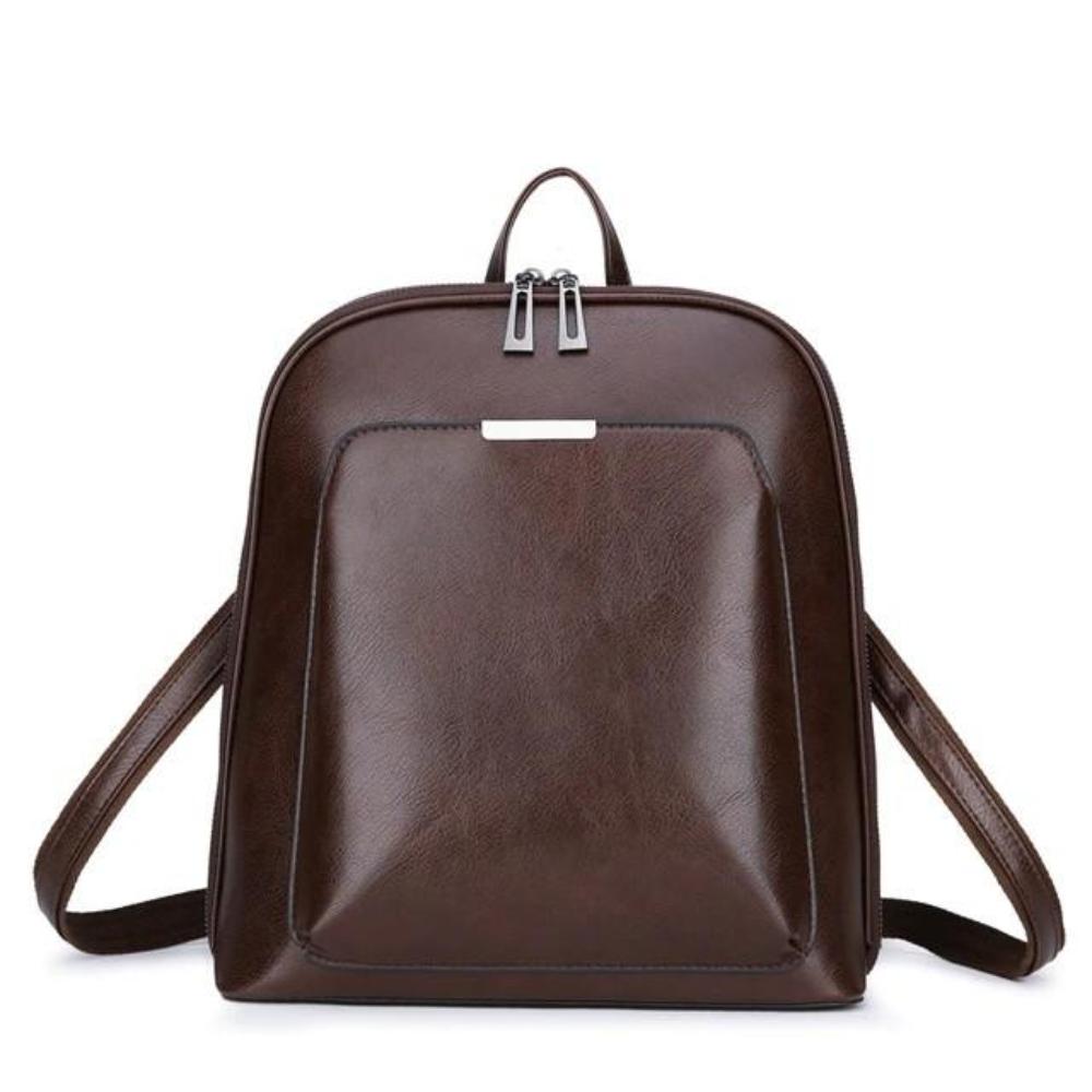 Classic backpack with double zipper - elegant design