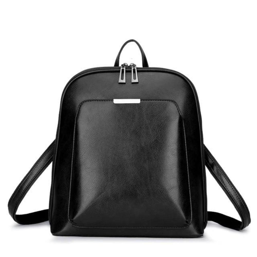 Classic backpack with double zipper - elegant design