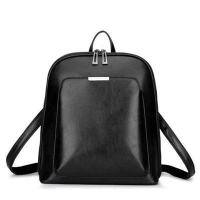 Classic backpack with double zipper - elegant design