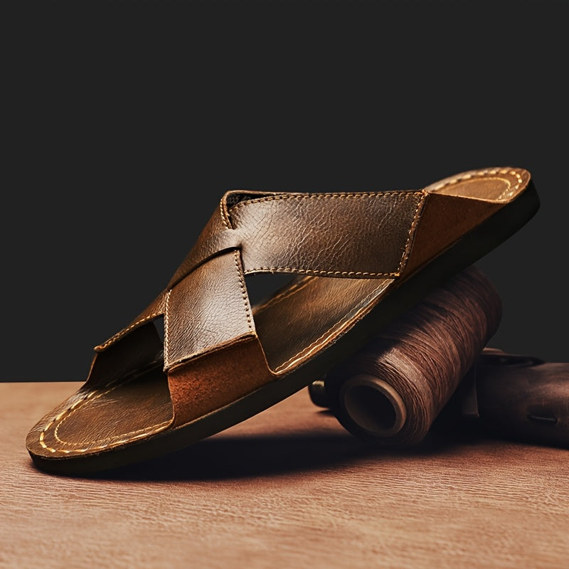 Domenico Farinelli Criss-Cross Slide Sandals