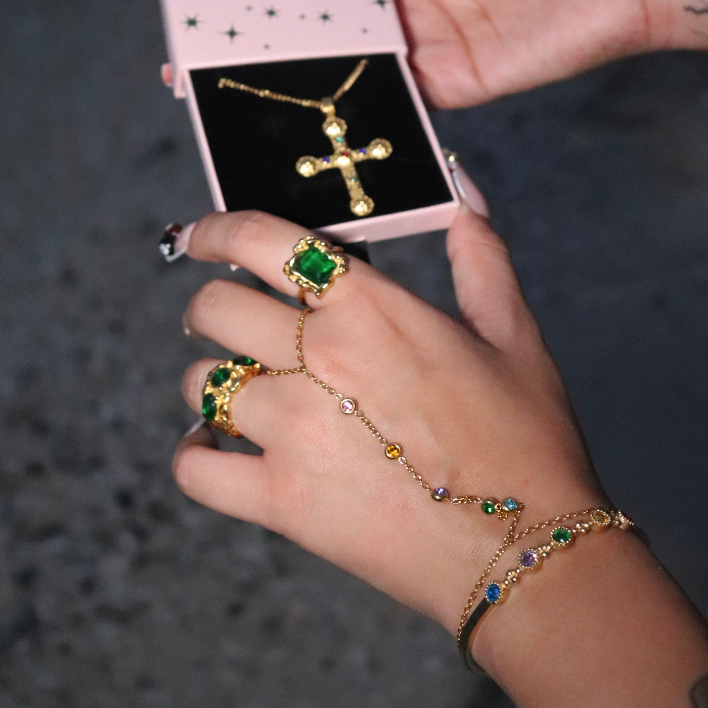 Dune Emerald Chunky Ring