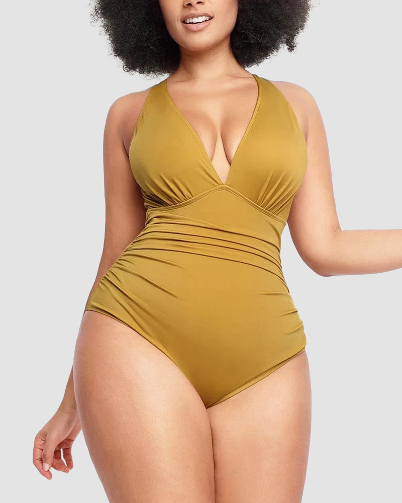 Wioletta – Shaping Swimsuit with Backless Design