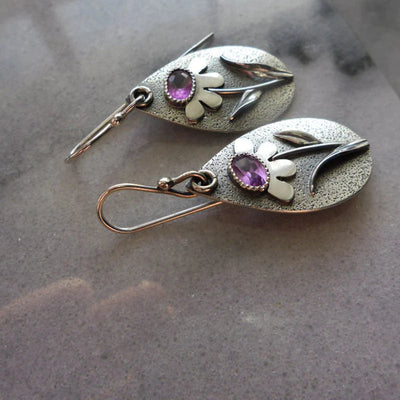 Retro 3D Flower Earrings