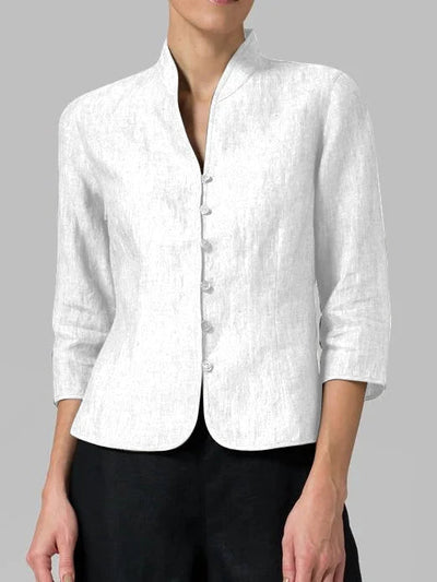 Avencea | High-Quality Women's Blouse with Elegant Stand Collar