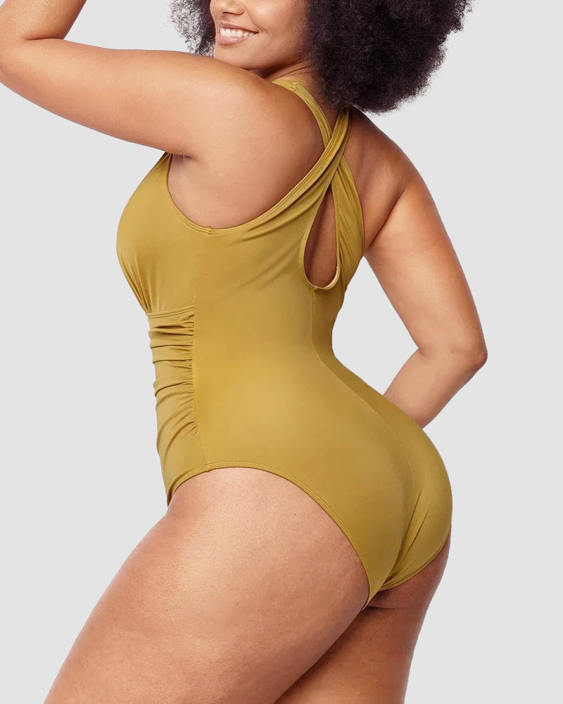 Wioletta – Shaping Swimsuit with Backless Design