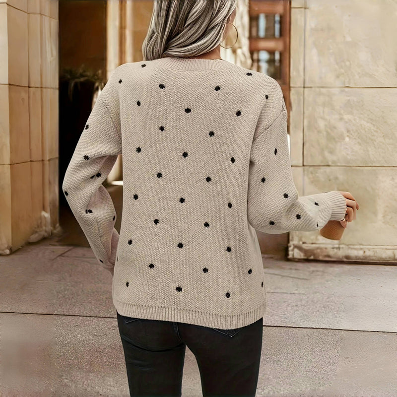 Nina™- Polka Dot Knitted Sweater