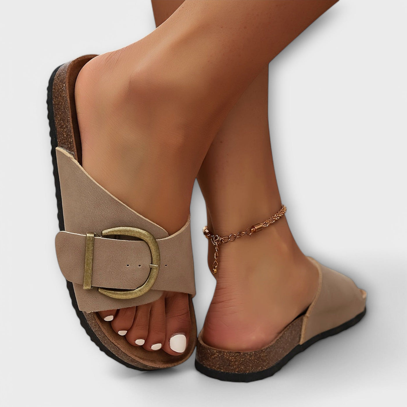 Margie – Everyday Buckled Cork Sandals