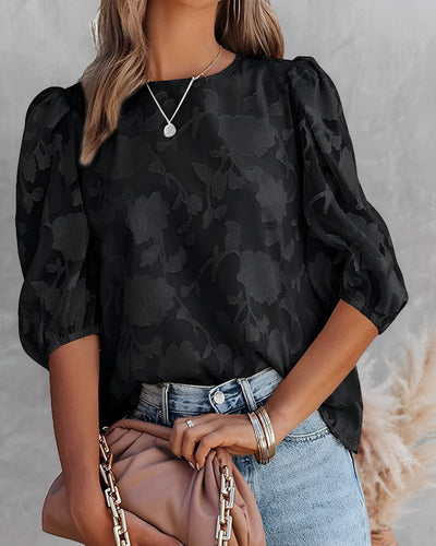 Lauren | Puff Sleeve Chiffon Shirt