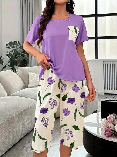Kinsley - Comfortable Loungewear Set With Floral Print