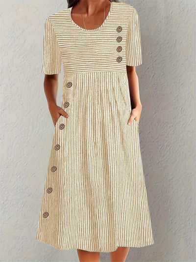 Sofia™ - STRIPED SUMMER DRESS WITH A FLATTERING SILHOUETTE