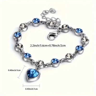 Ocean Heart Glow Bracelet | White Gold 18k
