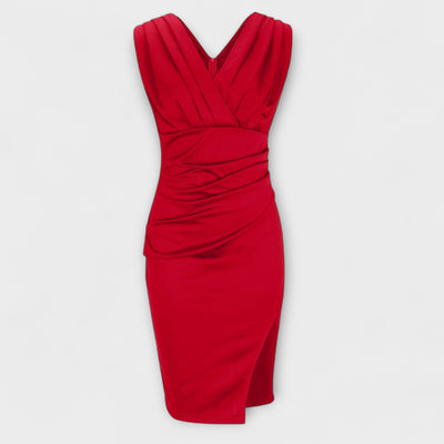 Crisselle™ | Sophisticated V-Neck Dress