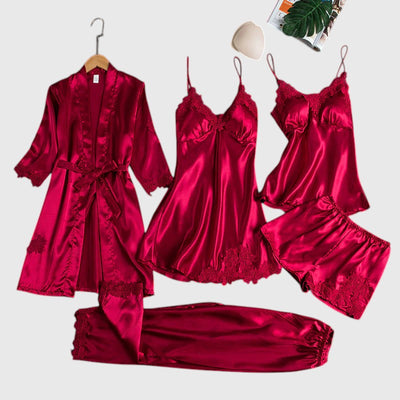 Zanika | Elegant 5-Piece Nightwear Set