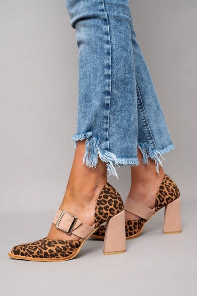 Aurora | Leopard Suede Heeled Sandals