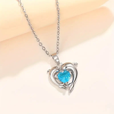 Oceanheart Twins Necklace | White Gold 14k