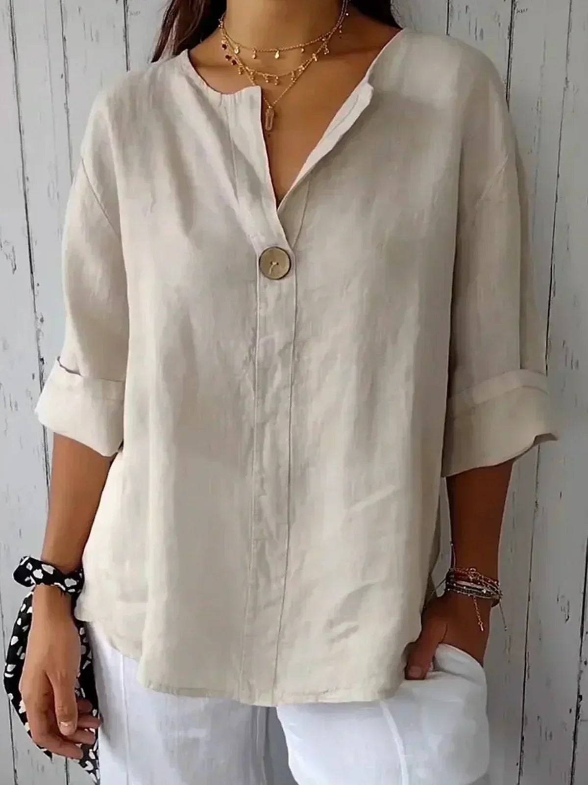 Jessa™ | Casual V-Neck Blouse