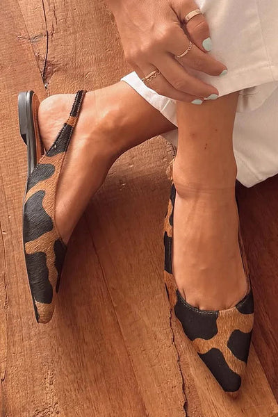 Leonora | Animal Print Slingback Heels