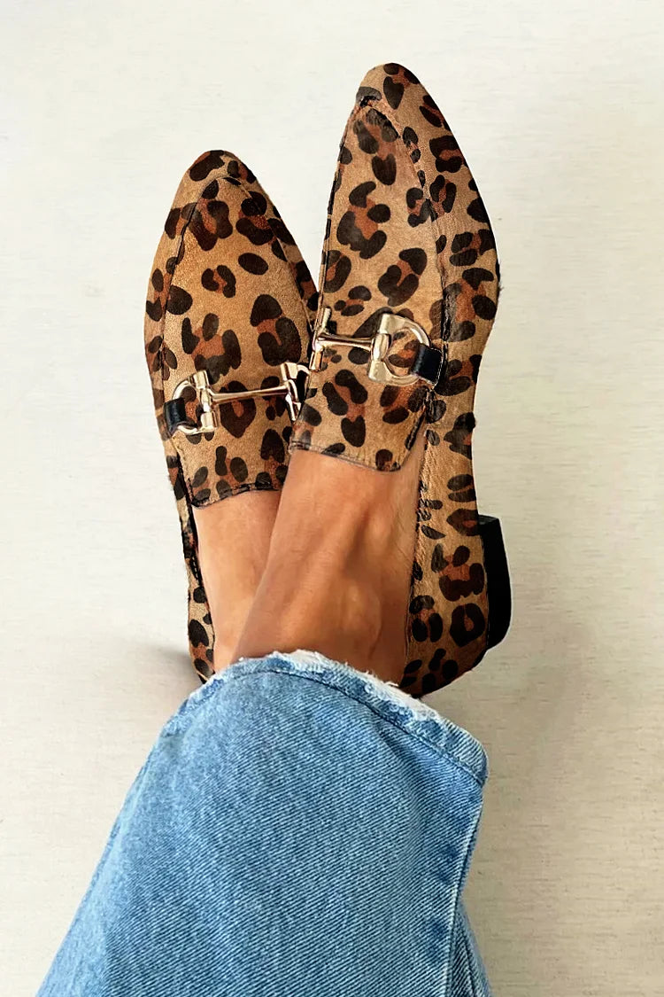 BIANCA | STYLISH LOAFERS WITH PRINT AND METAL BUCKLE
