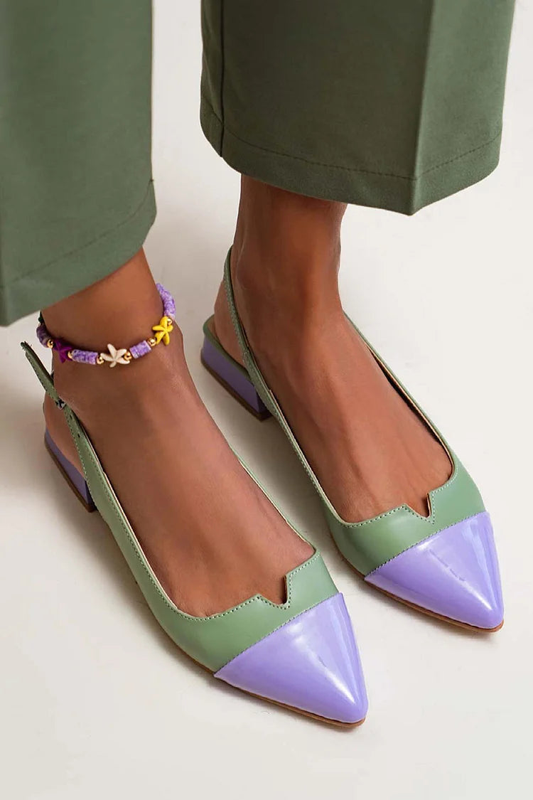 Victoria | Two-Tone Cap Toe Ballet Flats