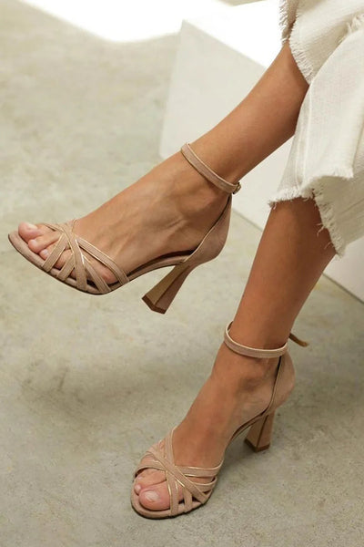 Dalia | Cross-Strap Heeled Sandals