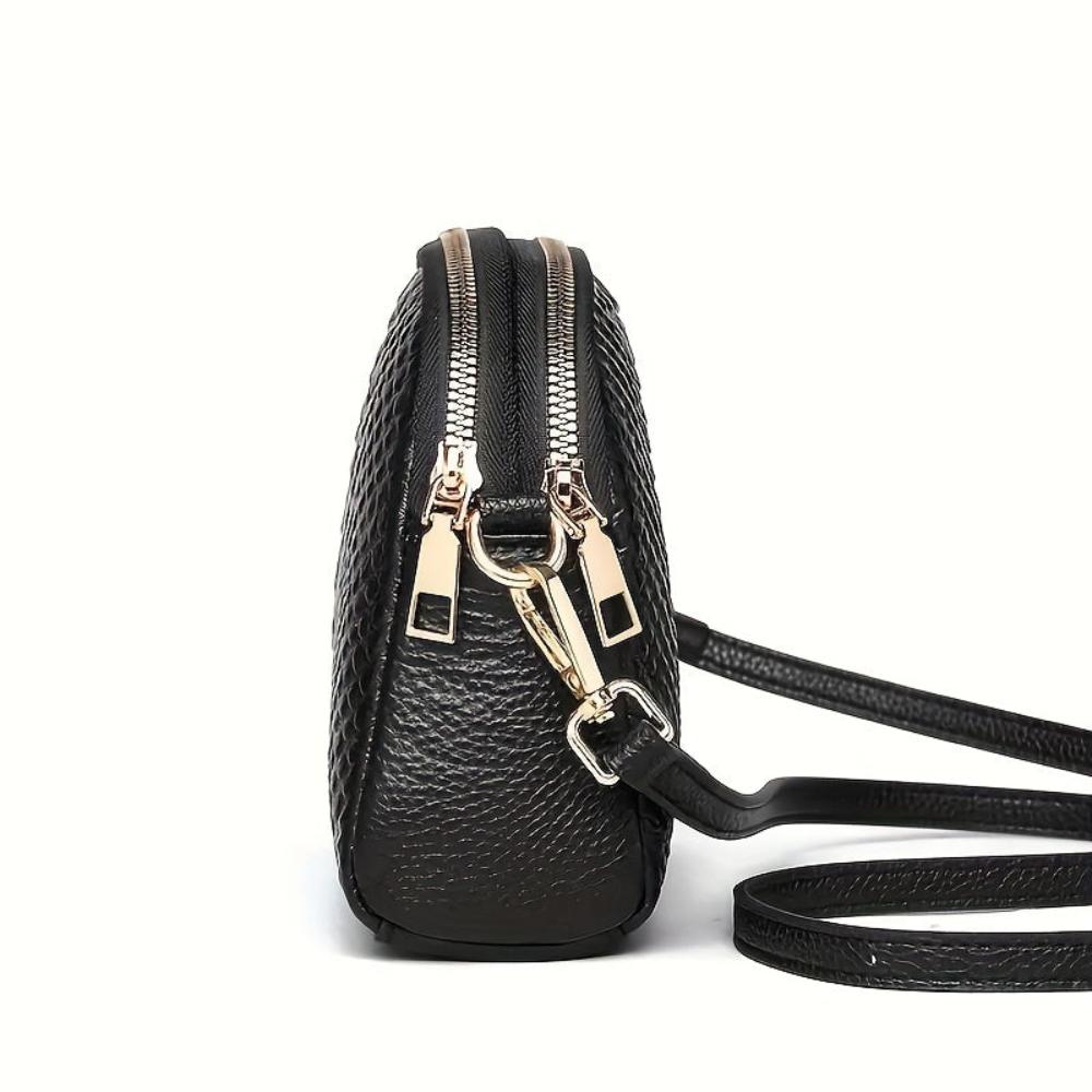 Isabella | Mini Crossbody Bag in Faux Leather with Crocodile Look