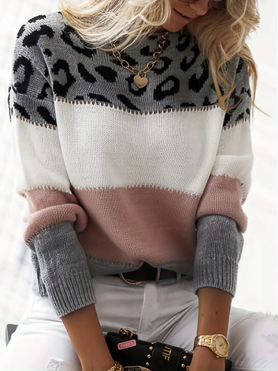 Lela | Leopard Print Knit Sweater