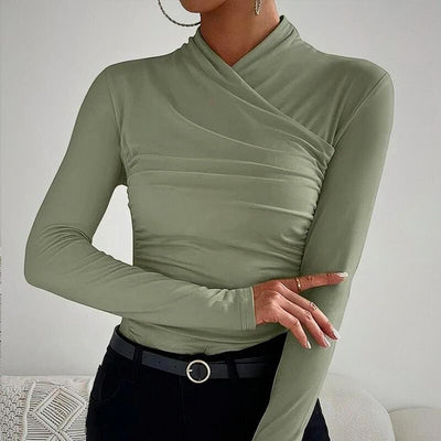 Michelle™ | Classic Cross-Neck Top