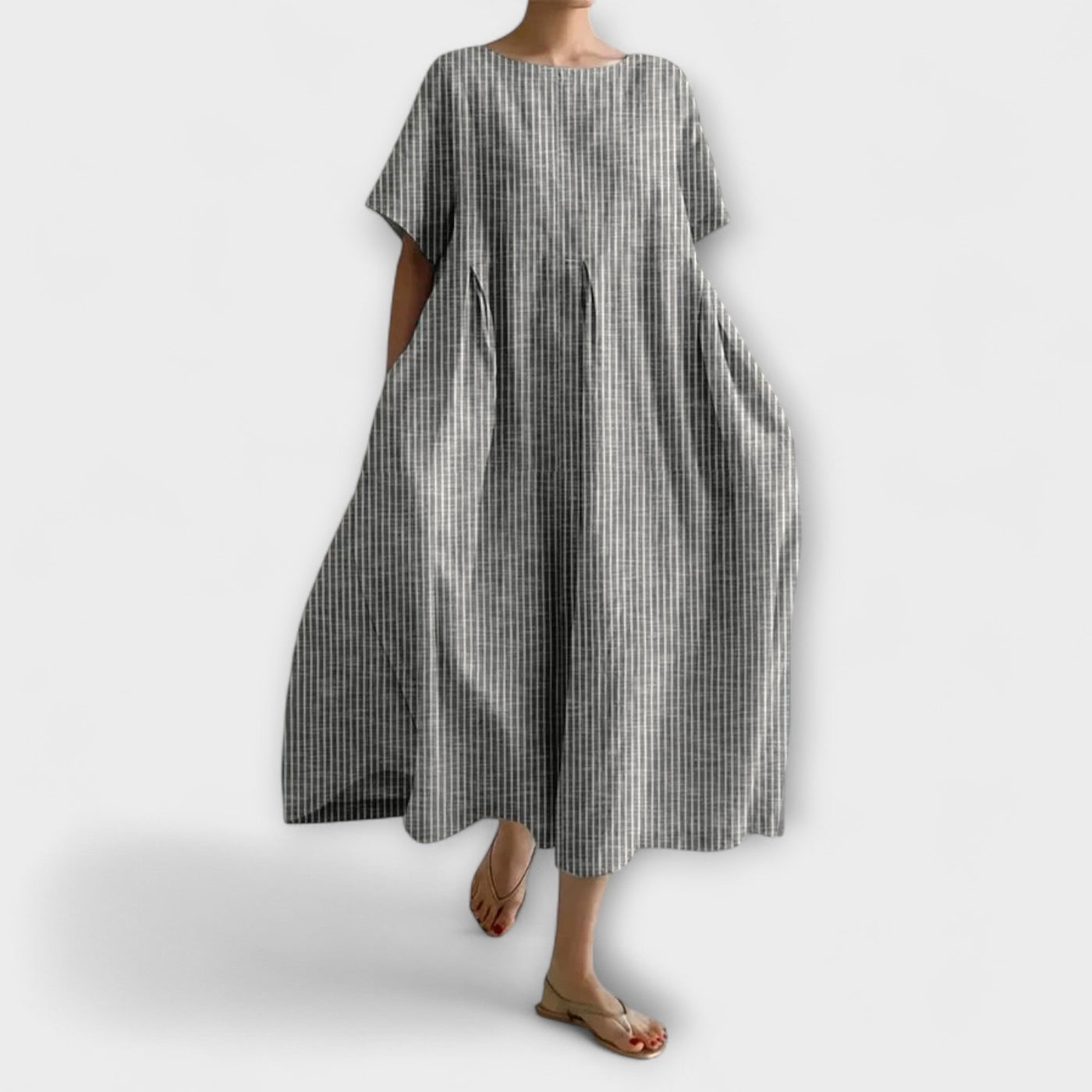 Ruby | Relaxed Linen-Blend Pocket Dress