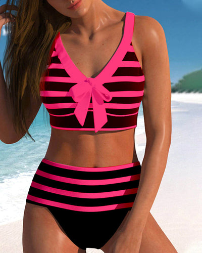 Roksana – Striped High-Waisted Bikini