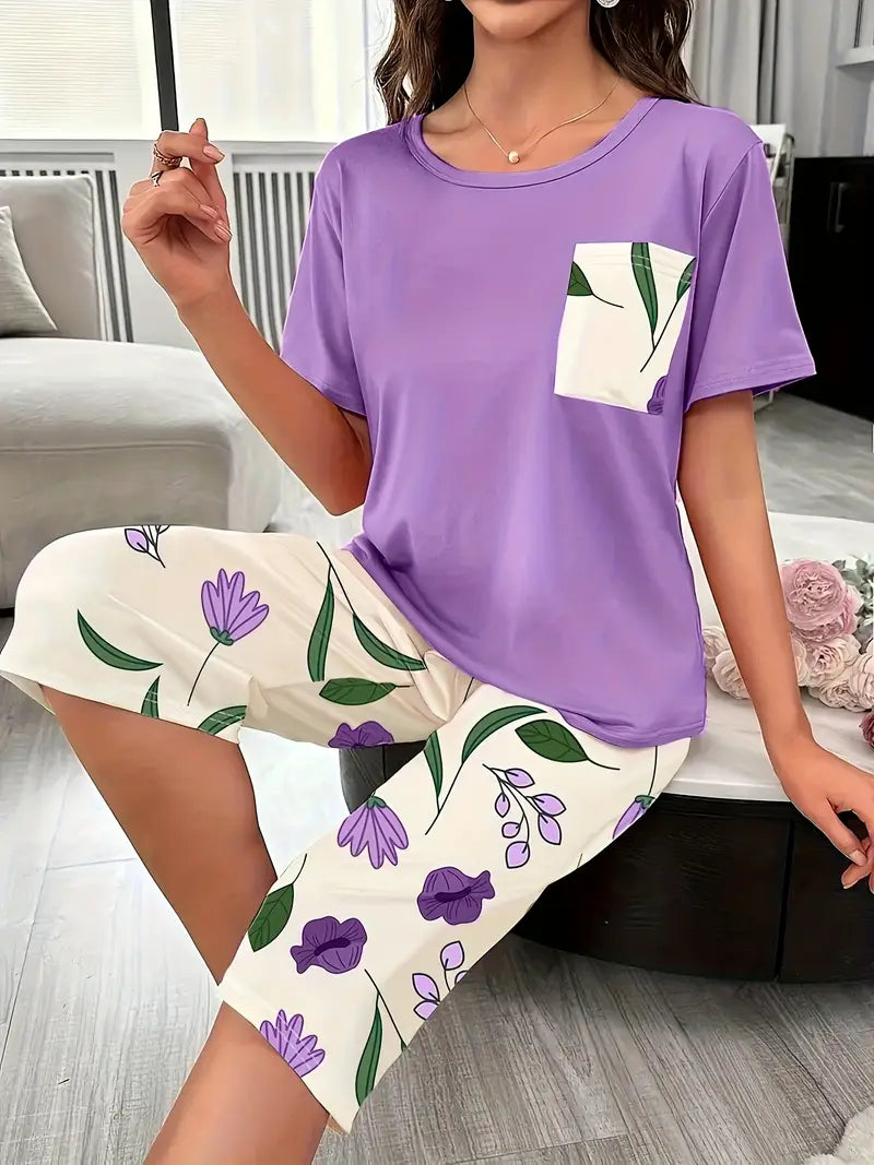 Kinsley - Comfortable Loungewear Set With Floral Print