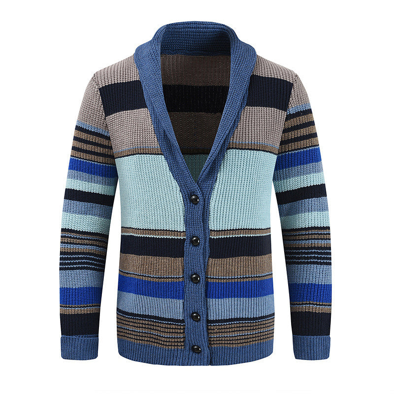Asher™ | Colorblock Lapel Sweater Jacket