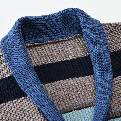Asher™ | Colorblock Lapel Sweater Jacket