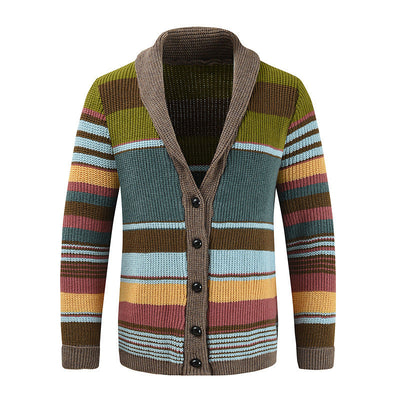 Asher™ | Colorblock Lapel Sweater Jacket