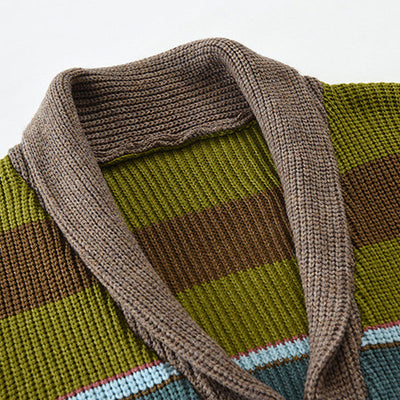 Asher™ | Colorblock Lapel Sweater Jacket