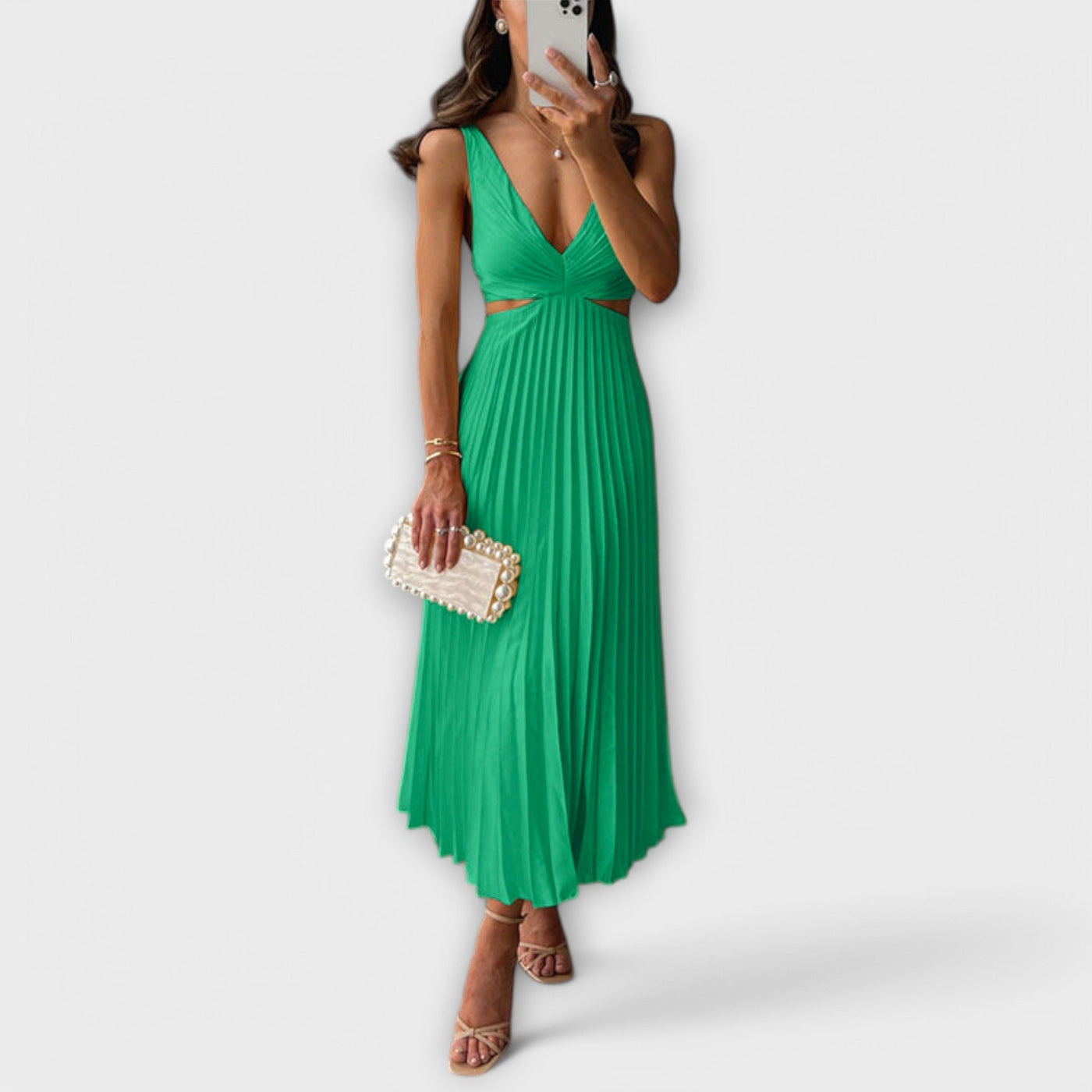 Helena | Pleated Evening Midi