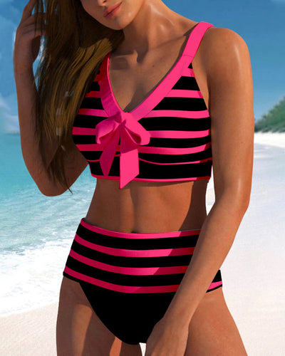 Roksana – Striped High-Waisted Bikini