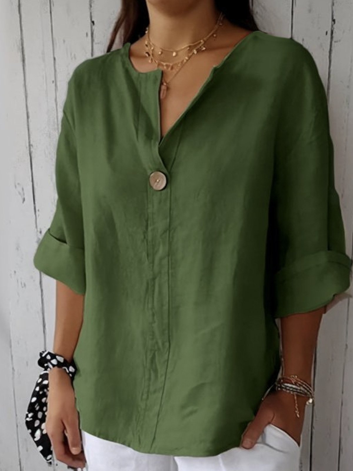Jessalyn™ | Elegant V-Neck Blouse