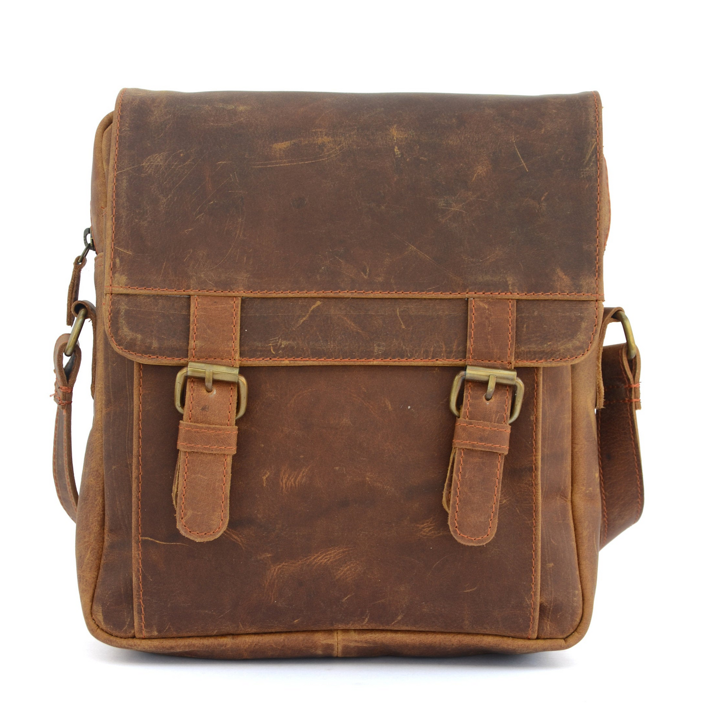 Brown Vintage Leather Crossover Bag