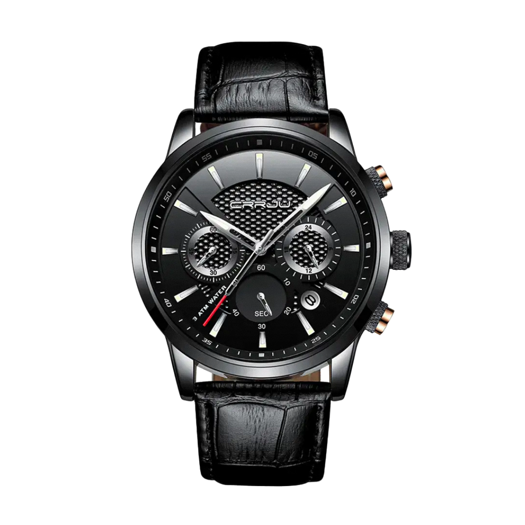 Rowan | Trendy Army-Inspired Leather Timepiece Watch | 42mm