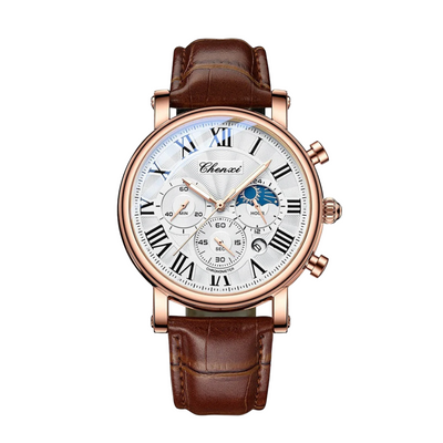 Gregory | Chrono Lunar Leather Watch