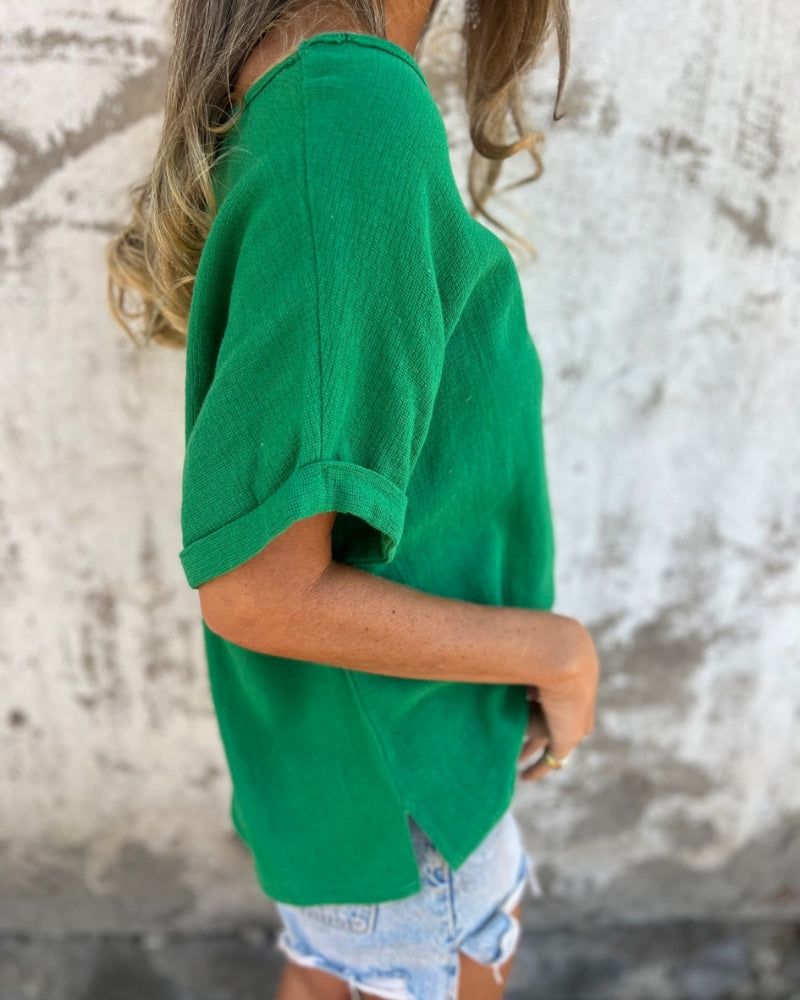 NORTHLINE STUDIO | RELAXED ROLLED-SLEEVE TOP