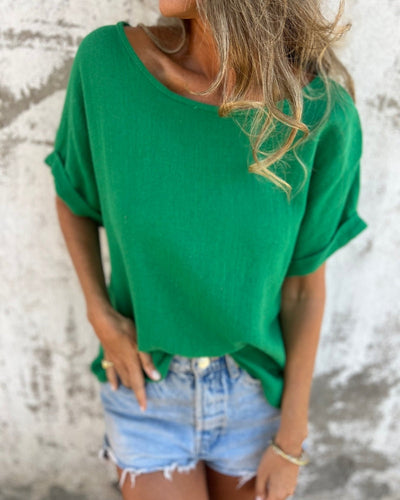 NORTHLINE STUDIO | RELAXED ROLL-SLEEVE TOP