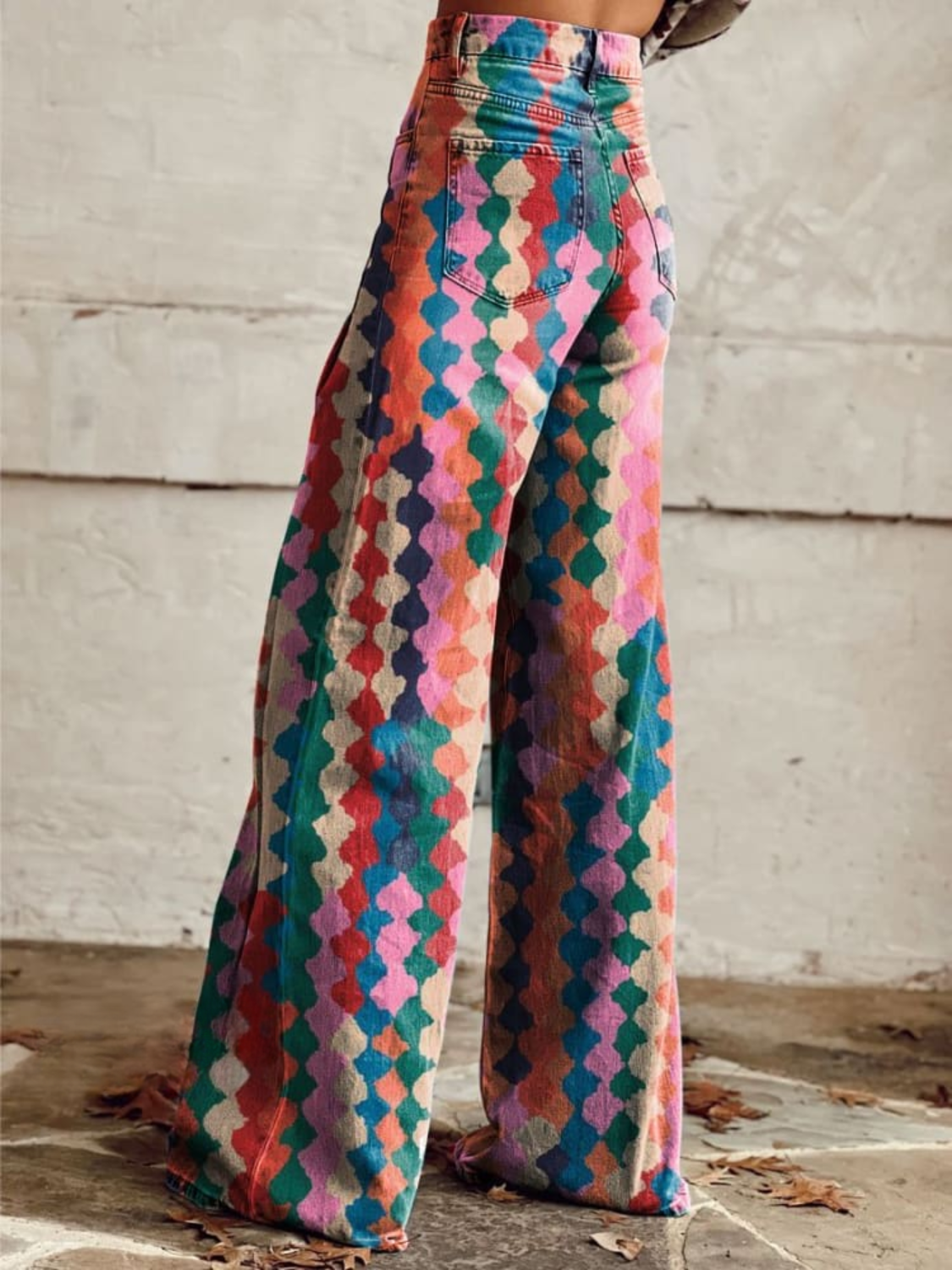 Isla | Retro Rainbow Palazzo pants