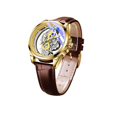 Rio | Hollow Double-sided Dial Skeleton Quartz Watch | 42mm