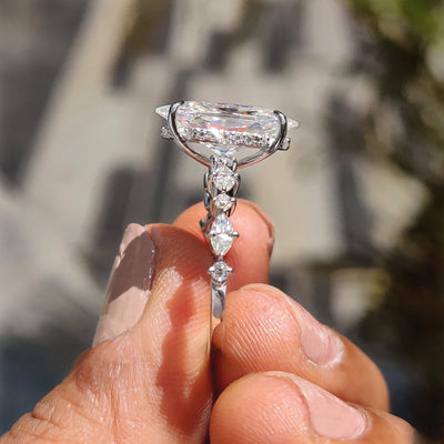 Dutch Marquise Cut Moissanite Engagement Ring