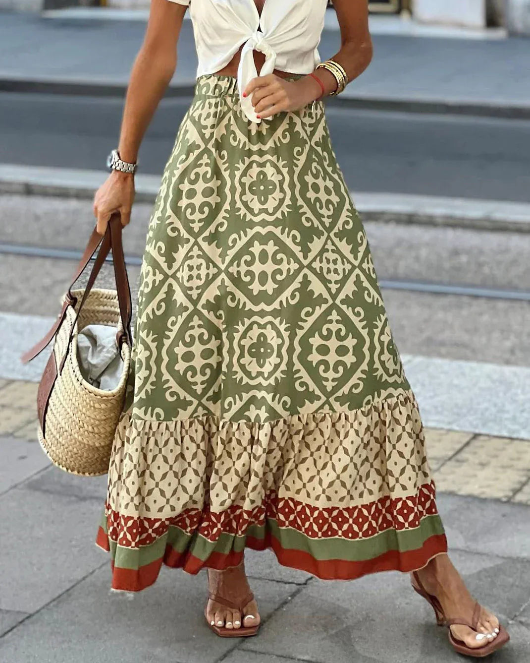 Avencea | Boho Style Long Skirt