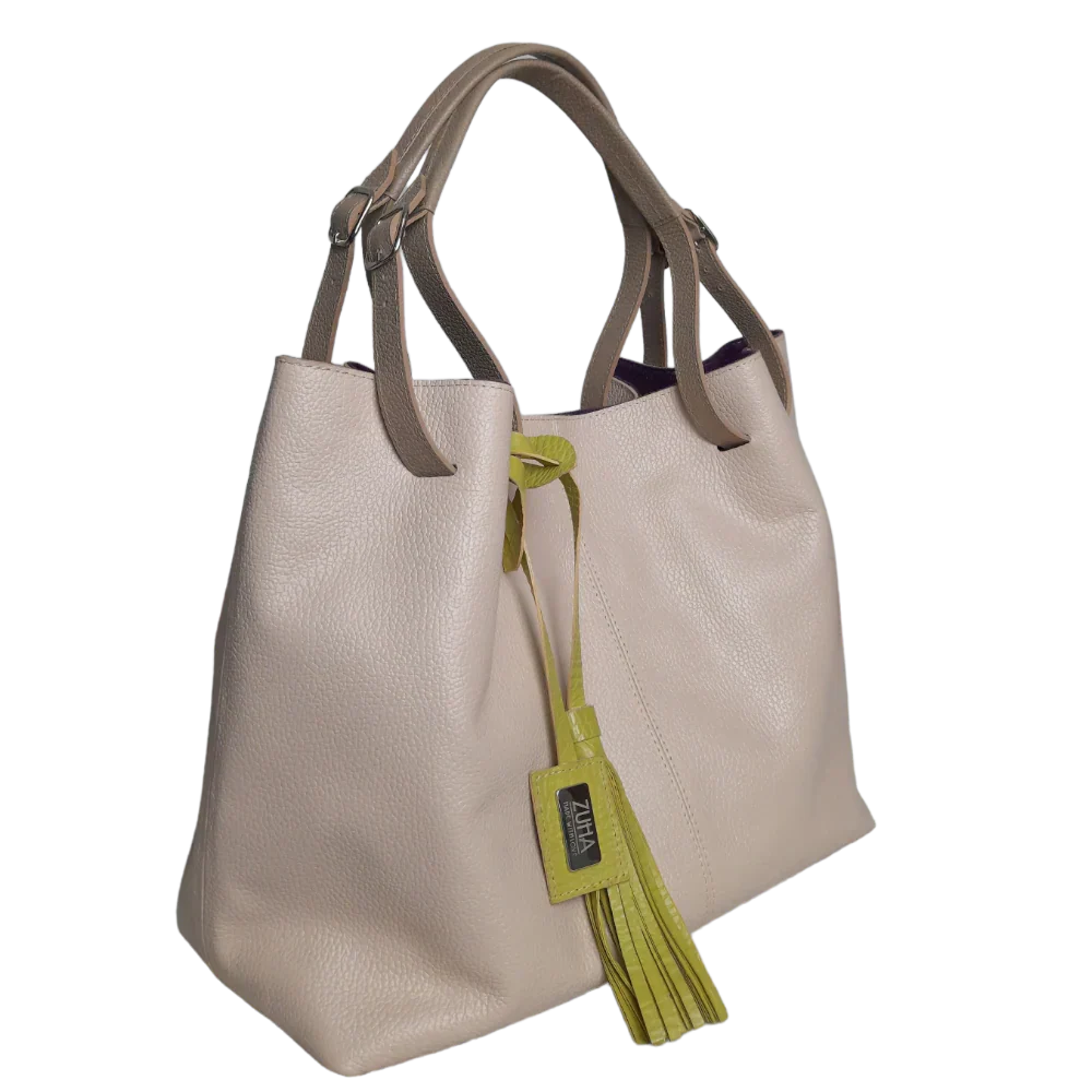 Adelle nude women's leather bag