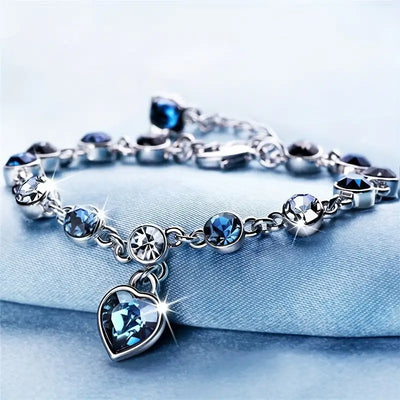 Ocean Heart Glow Bracelet | White Gold 18k