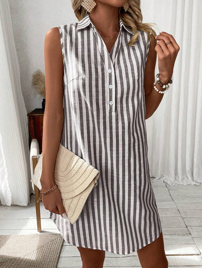 MARIE | STRIPED SHIRT DRESS