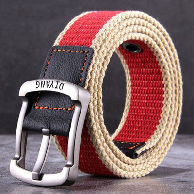 Men's Casual Canvas Leather Pin Buckle Belt MTA2217D6U